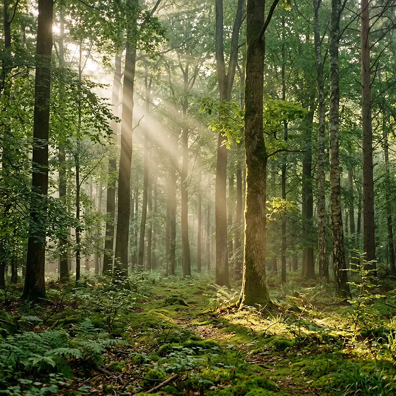 Nachhaltige Forstwirtschaft für Heizen mit Holz